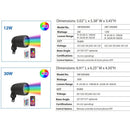 CDRA30 30W Smart Bluetooth RGBW Narrow Beam Directional Outdoor Landscape Spotlight