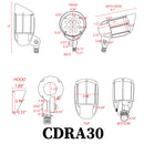 CDRA30 30W Smart Bluetooth RGBW Narrow Beam Directional Outdoor Landscape Spotlight