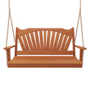 Keystone Amish Co. Sunburst Porch Swing, 5 Foot, Cedar Stain