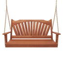 Keystone Amish Co. 4 Foot Sunburst Red Cedar Porch Swing With Cupholders