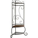 Corner Metal Hall Tree Entryway Coat Rack Upholstered Storage Bench Shoe Rack