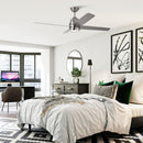 54" 4 Blades Industrial Wall Control Ceiling Fan with LED Lighting