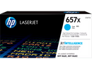 New, Pre-owned, Original HP 657X High Yield Cyan Toner Cartridge, CF471X