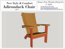 Combo Adirondack Package Chair and Rocker w/ paper templates for both - Classic Style