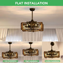 Modern Farmhouse Ceiling Fan with LED Lights
