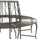 Roundabout Circular Outdoor Garden Tree Bench in Heavy Duty Grey Steel