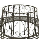 Roundabout Circular Outdoor Garden Tree Bench in Heavy Duty Grey Steel