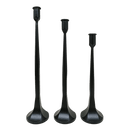 Black Cast Iron Taper Candle Holders