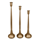 Gold Cast Iron Taper Candle Holders