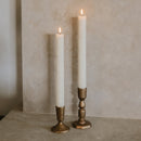 Gold Cast Iron Taper Candle Holders - Set of 2