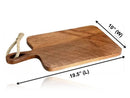 Mascot Hardware Paddle Shaped Wooden Cutting Board With Tied Rope