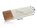 Mascot Hardware Chop-N-Slice 18.5 in. x 6 in. Rectangle Marble and Wood Cutting Board
