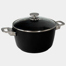 CXD DOU Ceramic Nonstick Stock Pot with Glass Lid