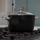 CXD DOU Ceramic Nonstick Stock Pot with Glass Lid