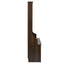Dark Brown Entryway Hall Tree Shoe Cubbie Coat Rack