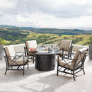 Aluminum Deep Seating Rocking Club Chairs in Antique Copper (set of 4)