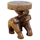 Haussmann Wood Chang End Table 15 D x 20 inch Height Walnut Oil