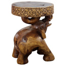 Haussmann Wood Chang End Table 15 D x 20 inch Height Walnut Oil