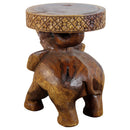Haussmann Wood Chang End Table 15 D x 20 inch Height Walnut Oil