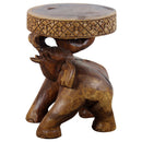 Haussmann Wood Chang End Table 15 D x 20 inch Height Walnut Oil