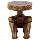 Haussmann Wood Chang End Table 15 D x 20 inch Height Walnut Oil