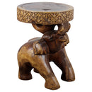 Haussmann Wood Chang End Table 15 D x 20 inch Height Walnut Oil