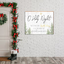 O Holy Night Christmas Sign | Wall Art Print on Real Wood