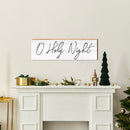 O Holy Night Christmas Sign | Wall Art Print on Real Wood