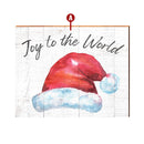 Customizable Santa Hat Christmas Sign | Wall Art Print on Real Wood