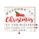 Personalized Christmas Welcome Sign | Customized Wall Art Print on Real Wood
