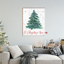 Customizable Christmas Tree Sign | Wall Art Print on Real Wood