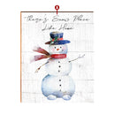 Personalized Winter Snowman with Phrase Wooden Sign | Customizable Wall Art Print on Real Wood | Christmas Snow Cabin House Home Decor