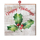 Customizable Christmas Holly Sign | Wall Art Print on Real Wood