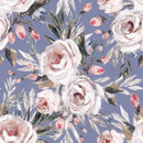 Elegant Modern Blue Floral Wallpaper