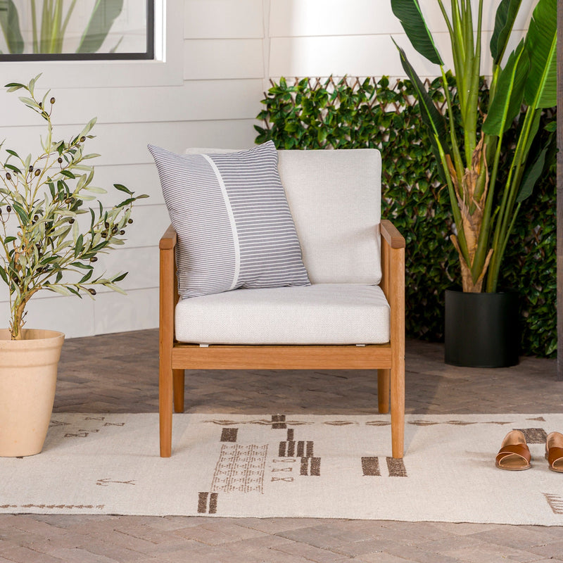 Circa Modern Solid Wood Spindle Patio Lounge Chair