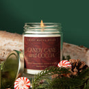 Candy Cane and Cocoa Soy Candle - Clear Jar - 9 oz (Hot Cocoa and Peppermint)