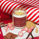 Candy Cane and Cocoa Soy Candle - Clear Jar - 9 oz (Hot Cocoa and Peppermint)
