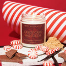 Candy Cane and Cocoa Soy Candle - Clear Jar - 9 oz (Hot Cocoa and Peppermint)