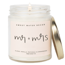 Mr. & Mrs. Quote Candle - Clear Jar - 9 oz (Palo Santo Patchouli)