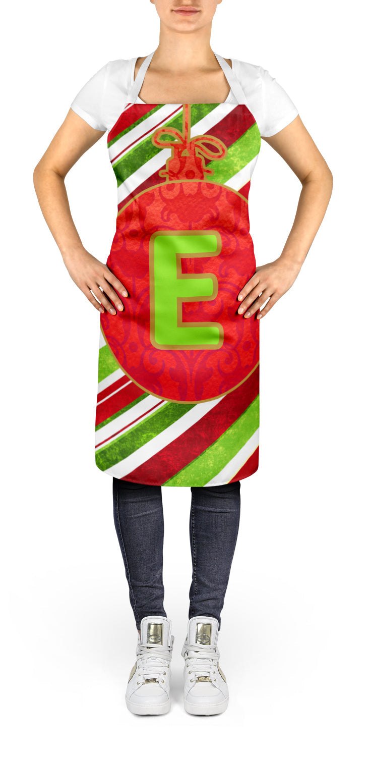 Christmas Oranment Holiday Initial Letter E Apron CJ1039-EAPRON