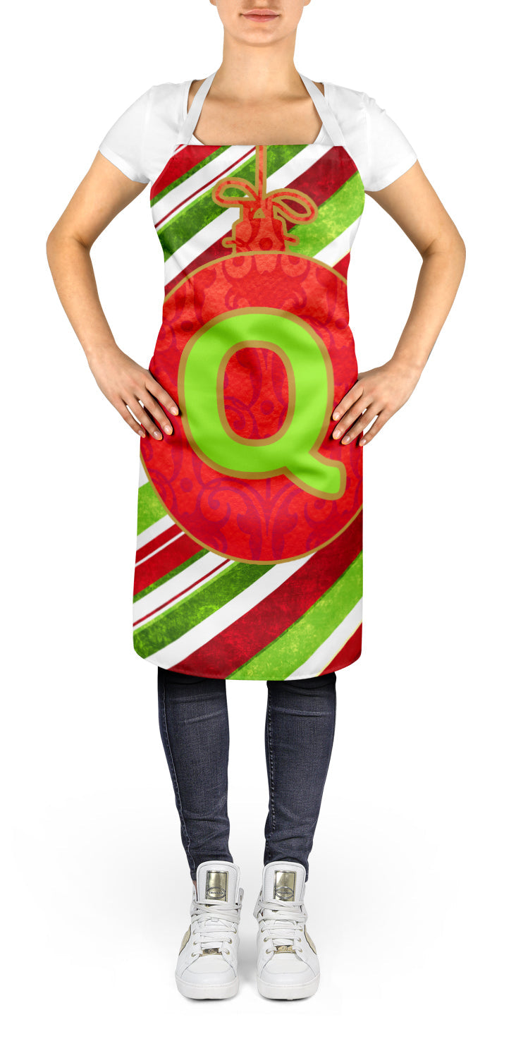 Christmas Oranment Holiday Initial Letter Q Apron CJ1039-QAPRON