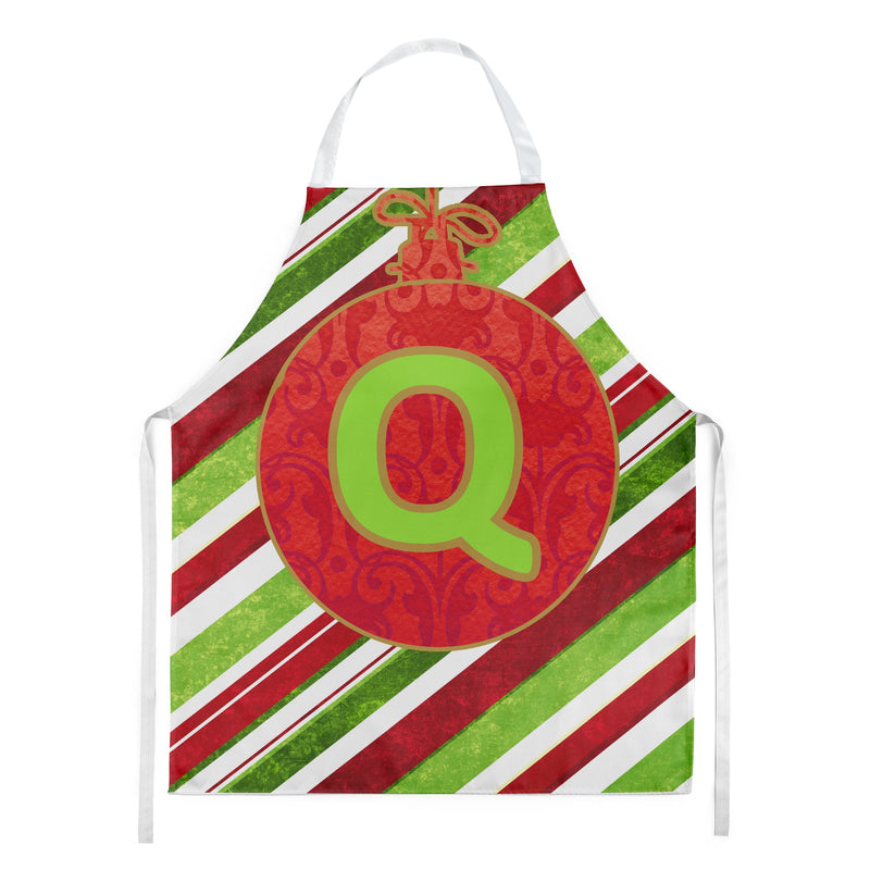 Christmas Oranment Holiday Initial Letter Q Apron CJ1039-QAPRON