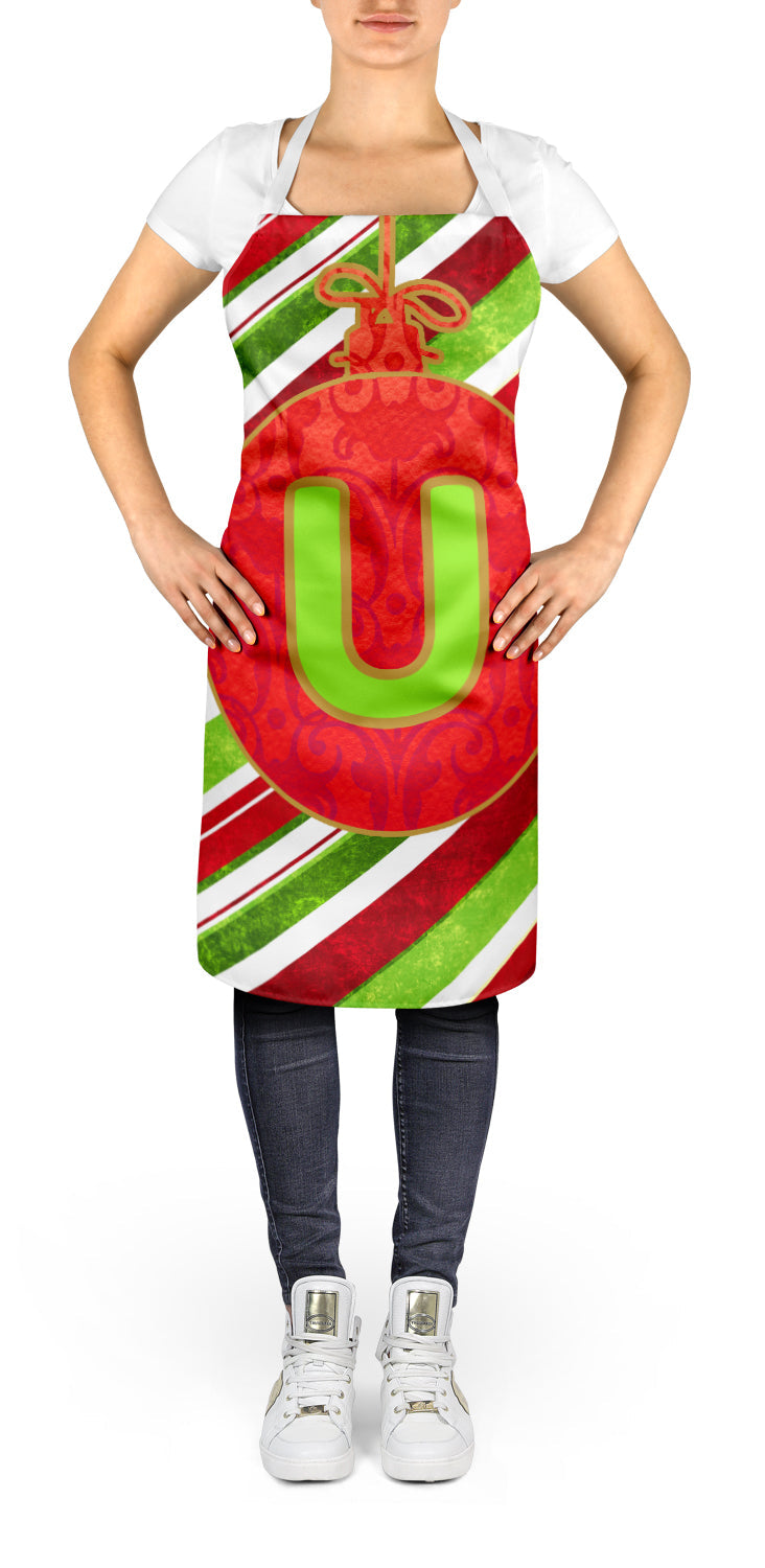 Christmas Oranment Holiday Initial Letter U Apron CJ1039-UAPRON