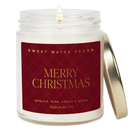 Merry Christmas Soy Candle | 9oz. Clear Jar (Christmas Tree)