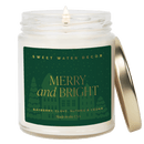 Merry and Bright Soy Candle | 9oz. Clear Jar