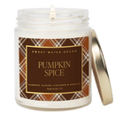 Pumpkin Spice Soy Candle - Patterned 9 oz - Clear Jar