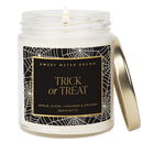 Trick or Treat Soy Candle - Patterned 9 oz - Clear Jar (Farmhouse)