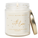 With Love Soy Patterned Candle - Clear Jar - 9 oz