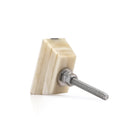 Mascot Hardware Trapezium 1-1/2 in. Black Stripe Over Cream Base Cabinet Knob