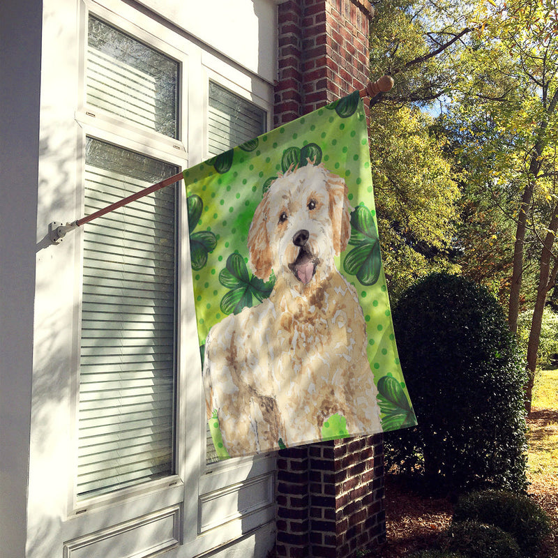 Shamrocks Goldendoodle Flag Canvas House Size CK1805CHF